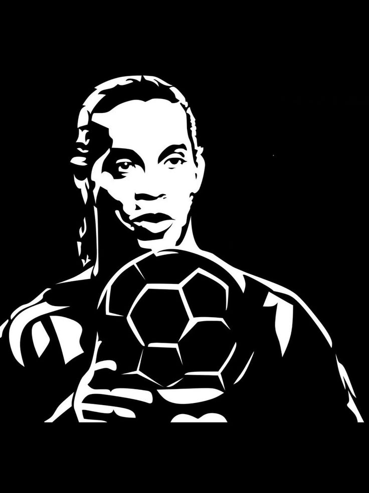 two face sticker _ Free printable Ronaldinho stencils and templates