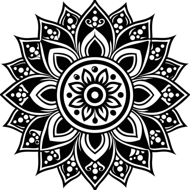 Descargar un negro y blanco mandala,diseño blanco antecedentes gratis